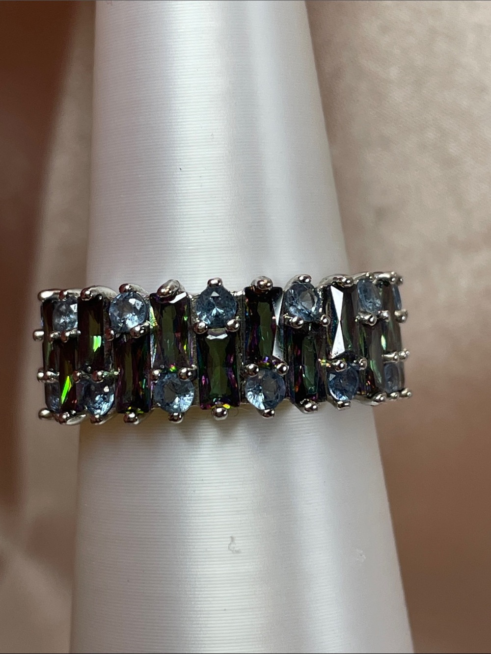 Bomb Party "Styling Sparkle" RBP 6651 Rainbow Topaz on Rhodium $154 MSRP